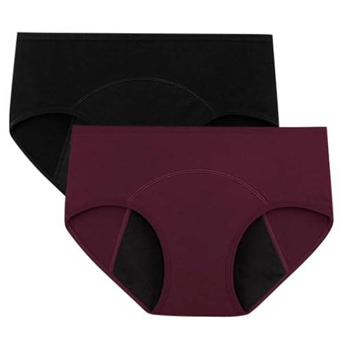 Image of DIVING DEEP Women's Period Panty | Pack of 2 Leakproof Menstrual Underwear | Heavy Flow Protection | Reusable & Washable Period Panties for Women & Teens