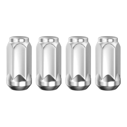 Image of MIKKUPPA M14x1.5 Lug Nuts - Replacement for Chevy Silverado 1500 Traverse Colorado Tahoe, GMC Sierra Savana Aftermarket Wheel, Chrome 4pcs Wide 23mm Closed End Bulge Acorn One-Piece Tire Lug Nut