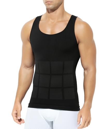 Casey Kevin Camiseta Reductora Hombre Faja Chaleco Camisa de Compresión Slim para Hombres