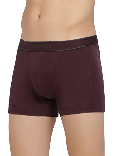 Image of Jockey 1015 Men's Super Combed Cotton Rib Solid Trunk with Stay Fresh Properties