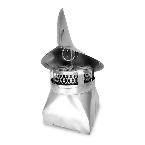 Chimcare Chimney Caps - Wind Directional Chimney Cap, Stainless Steel Chimney Cap for Single Flue Tile, Windproof Chimney Cover, Easy-to-Install, USA-Crafted, 13 x 17 inches