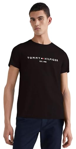 T-shirt Tommy Hilfiger blanc coupe classique en taille L avec col rond pour homme