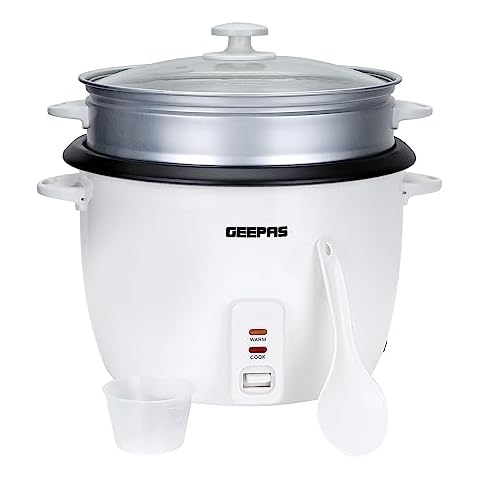 Geepas 350W Rice Cooker & Steamer with Keep Warm Cover