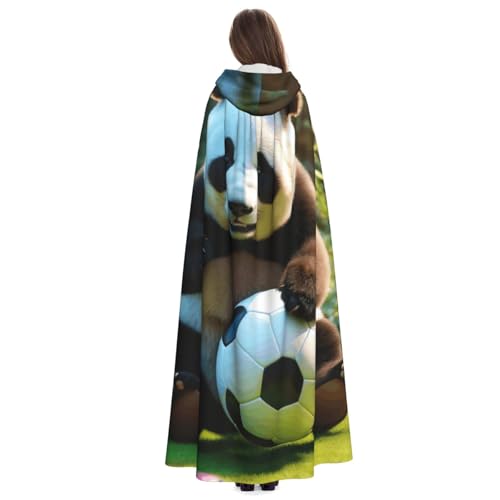 Cape à capuche adulte imprimé panda vêtement ample de cosplay confortable - 4