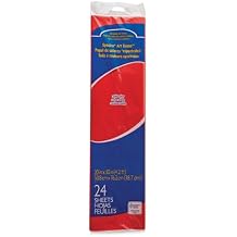 Spectra Deluxe Bleeding Art Tissue - 20" x 30", Scarlet, 24 Sheets