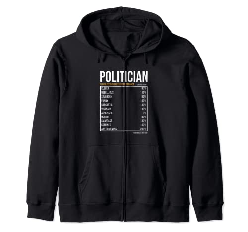 Político Diseño de trabajo Valor diario divertido Político Sudadera con Capucha