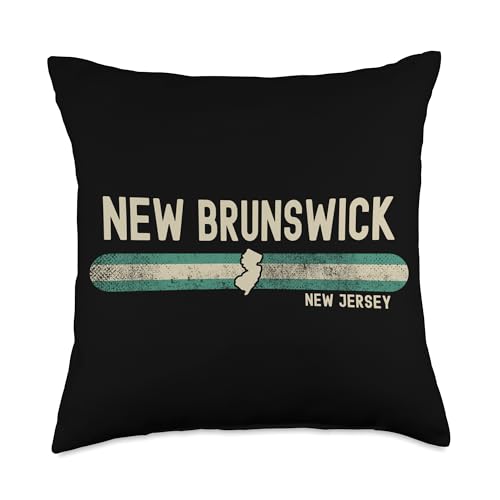 New Brunswick NJ | New Jersey | Travel & 80s Style Throw Pillow -  merch_template, 4N1C8V88B2RUS_18X18