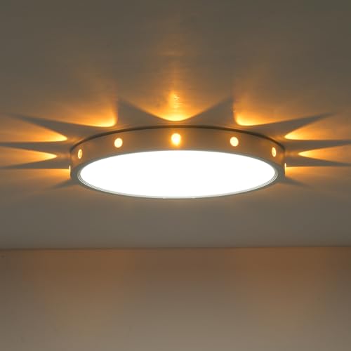 Plafonnier LED 24W rond blanc 30 cm pour éclairage de chambre et cuisine