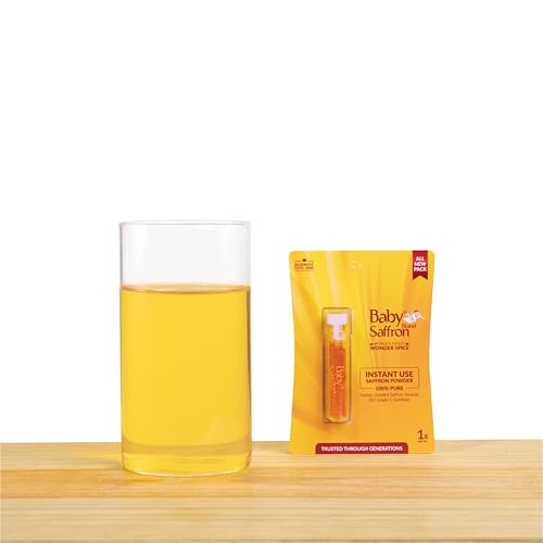 BABY BRAND SAFFRON Powder 10 Gm( 10Pcs x1), World's Finest Wonder Spice Saffron Powder(Kesar), Kumkuma Puvva Certified (A++++) Quality Value Pack Kashmiri Kesar For Pregnant Women, Pooja, Biryani, Tilak, Milk, Skin And Face 1gm Each (Pack of 10)