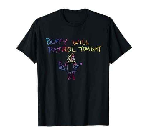 Buffy wird heute Abend patrouillieren T-Shirt für 15,99 EUR (-6%) statt 16,00 EUR bei amazon.de Bild: Buffy wird heute Abend patrouillieren T-Shirt für 15,99 EUR (-6%) statt 16,00 EUR bei amazon.de