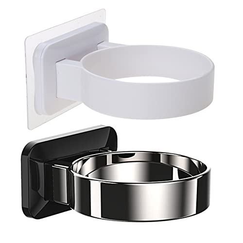 kobeIeen Self Adhesive Wall Mounted Hair Dryer Holder Bathroom Hair Blow Dryer Rack for All Kinds Hair Dryers Waterproof