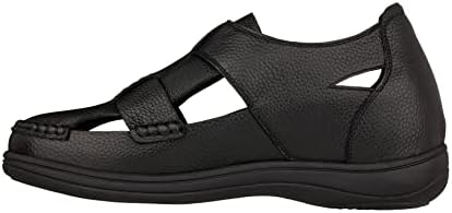 CALTO Men's Invisible Height Increasing Elevator Shoes - Black Premium Leather Lightweight Casual Fisherman Sandals - 3.2 Inches Taller - K2661 - Size 10 D(M) US | Image 2