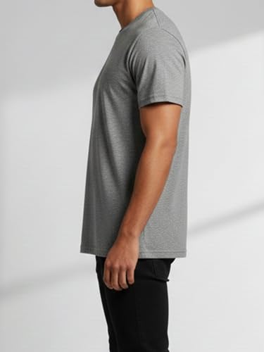 Image of Dollar Easy Fit Cotton Blend Pack of 1 Solid Men's Round Neck T-Shirt