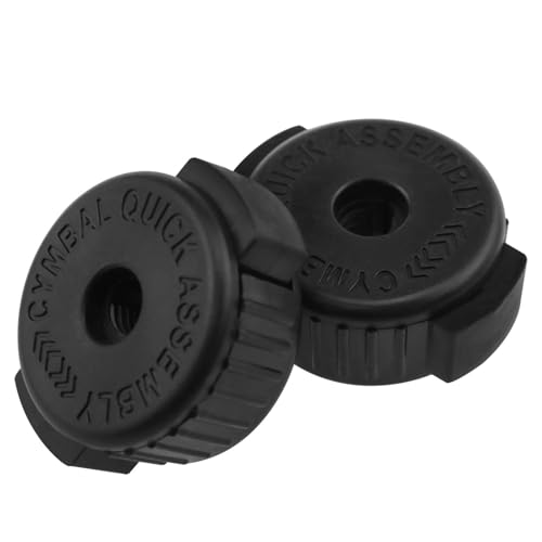 Tuercas para platillos de batería AYLIFU, 4 piezas, color negro, diámetro 3,9 cm x altura 3,2 cm, material plástico miniatura 4