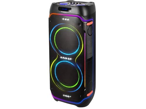 Trevi XFest XF 3600 PRO Speaker Wireless 200W, Altoparlante Portatile con Microfono Senza Fili Incluso, Karaoke Party Speaker con Ingressi USB, Micro SD, AUX-IN, Funzione TWS e Batteria Integrata