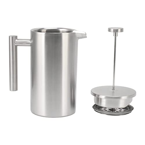 flexman French Press Coffee Maker, 1L Stainless Steel Versatile Coffee Press Coffee Maker with Filter, Portable Coffee Press for Camping and Outdoor Travel