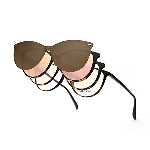 BAUHAUS Magnetic Polarized Clip on Sunglasses for Men & Women UV Protection with Flip Up Anti Glare Fishing Glasses