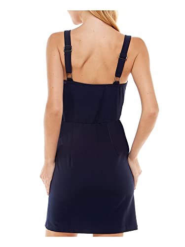 Womens Sleeveless Square Neck Above The Knee Sheath Dress2