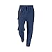 AQAYL Mens Linen Pants Drawstring Elastic Waist Casual Trousers with Pockets for Stylish Streetwear and Summer Fashion Navy