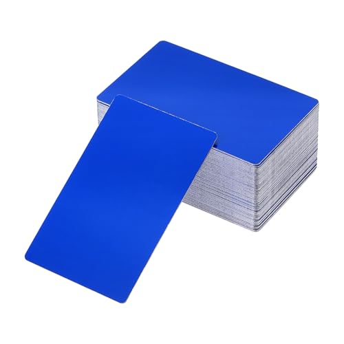 Cartes en aluminium bleu rétro pour gravure laser nette et inaltérable