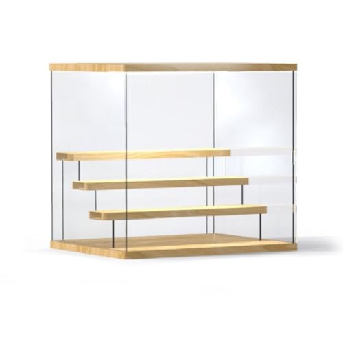 Vitrina Expositora Acrílica Led para Figuras y Colecciones - Metacrilato Duradero, Caja Exhibición y Protección de Objetos con Luz (32 x 26 x 30,4 cm LED)