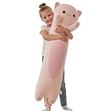Multi Size for Cuddling – 23.6-inch/35.4 Inch/43.3 Inch long cat plush body pillow fits kids & adults, ideal for hugging, napping, or couch decor Ultra-Soft & Comfortable Cat Plush – Made with high-quality plush fabric and filled with soft down cotto...