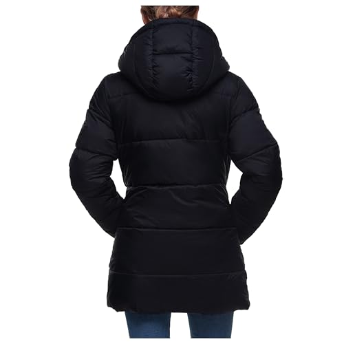 Rokka&Rolla Women's Lightweight Water-Resistant Puffer Jacket Hooded Winter Long Coat4