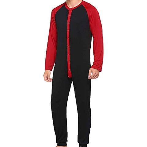 Dubute Men's Long Sleeve Onesie Pajamas Cover