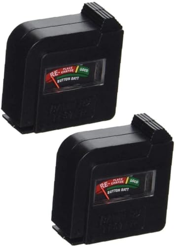 2 Pcs Black Bt-860 Battery Tester Checker Battery Volt Tester Monitor Electrical Equipment for 9v 1.5v Button Cell