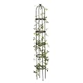 Evergreen 7 Feet Garden Metal Garden Obelisk Trellis for Climbing Plants Outdoor | Indoor Plant Trellis for Potted Plants | Floral Pattern Arch Trellis | Antique Copper