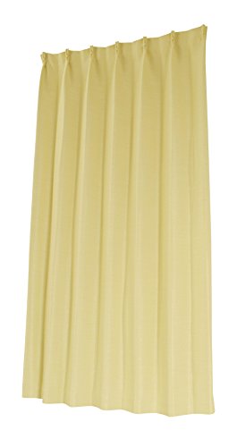 ユニベール 遮光ドレープカーテン エコプレーン2 イエロー 幅100×丈135cm 1枚