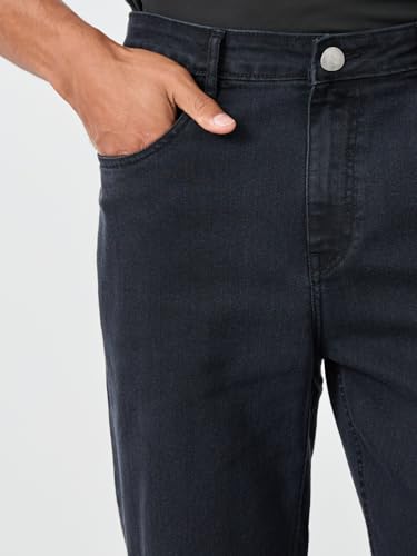 Image of Styli Men Regular Fit Mid-Rise Stretchable Jeans | Comfortable High Waist Trousers & Jeans for Men |Ideal for Casual, Office & Travel Wear