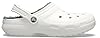 Crocs Classic Unisex Lined Clog, Soft, Fuzzy Liner for Extra Warmth with Slip On Style, in White/Grey Lining, Size M5W6 UK #3