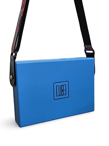 Image of Cube JamBox Traveller Cajon With Internal SnareTap & Strap Included SIZE 30cm /20cm /6cm Ultimate Sound,Made with Music Grade MDF,Made in India,For Adults Kids Professional Musicians (SKYBLUE)