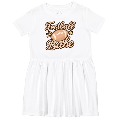 inktastic Football Babe Star Graphic Top Toddler Dress