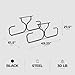 Jack Post Fiesta Charm 6 Person Outdoor Custom Do It Yourself Powder Coated Tubular Steel Frame for Long Wooden Picnic Table, Black
