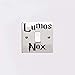 WJY Pegatinas de interruptor Lumos Nox pegatinas de pared de personalidad sala de estar dormitorio sofá pegatinas de pared de fondo, 7,4 * 5,4 cm aproximadamente 5 g