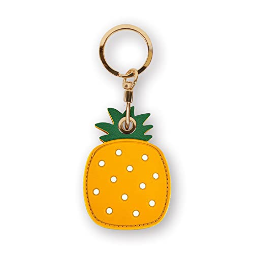 Image of Leather Keychain Case Holder Compatible with Apple AirTag, GPS Airtag Keychain Finder Tracker with Key Ring, Anti-Scratch Protective Air Tag Cover | Leather