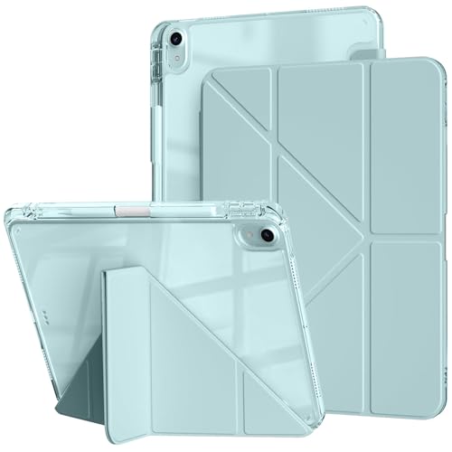 Ya en manzanajugosa.com: Newbillion Funda para iPad Air 11 Pulgadas M3/M2 (2025/2024), iPad Air 5ª/4ª Generación 10,9 Pulgadas, Transparente Trasera con Soporte para Lápiz, 6 en 1 Ángulos de Visión Múltiples