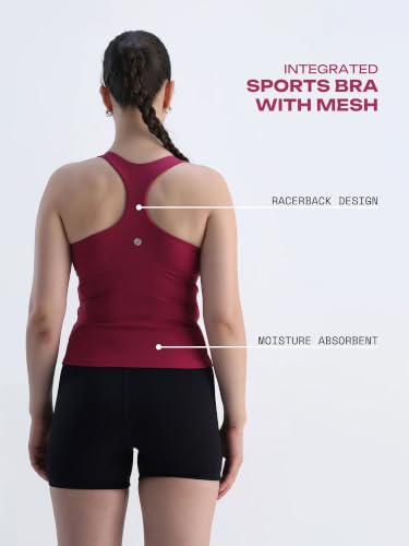 Image of CAVA Racerback Tank for Women | Built-in Bra, Racerback Design, Breathable Fabric, Stretchable Fit | Activewear for Yoga, Gym & Everyday
