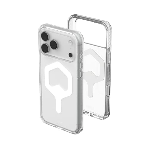 Image of Urban Armor Gear UAG Plyo Magnetic Compatible with Exclusive Cap, Rugged Slim Anti-Yellowing Transparent Clear Shockproof Military Grade Protective Case Designed for iPhone 17 Pro Max - Ice /White