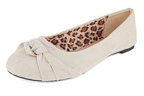 Image of Women's Flats with Knot Front Cute Ballet Flats for Women Casual or Dressy Shoes for Women Comfortable Flats Womens Shoes