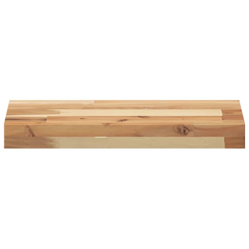Set di 2 mensole da parete, 40 x 20 x 4 cm, in legno massello di acacia, trattato ad olio, versatile, per soggiorno, cucina, bagno, camera da letto, ufficio, decorazione