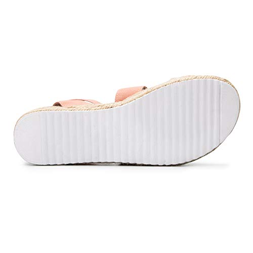 Coasis Women's Open Toe Platform Espadrilles Wedge Sandals With Ankle Strap Summer Casual Sandals #TOP7