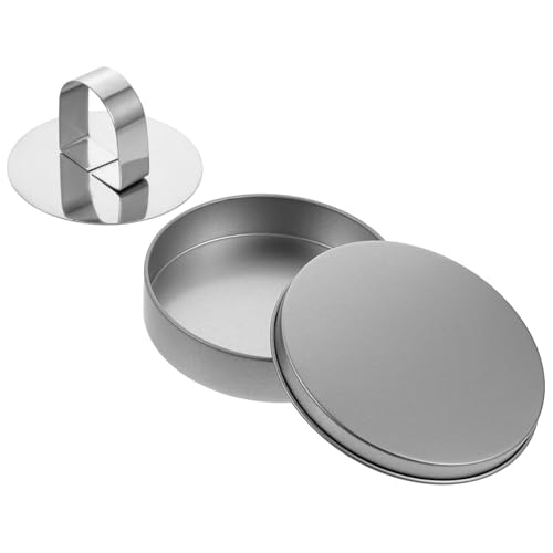 Gadpiparty Moldes para Galletas de Hojalata 2 Piezas Prensa, Herramienta para Hacer Galletas Diy, Caja sin Ventana para Hornear Hogar, Accesorios para Repostería Festiva