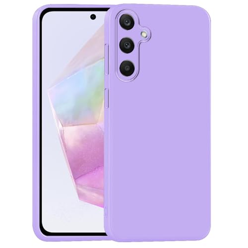 Image of Back Cover for Samsung Galaxy A35 5G | Full Camera Protection | Premium Liquid Silicon Case | Flexible Bumper Case for Samsung Galaxy A35 5G (Purple)