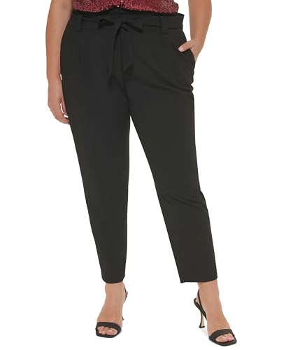 Calvin Klein Womens Plus Pleat Front Tapered Ankle Pants2