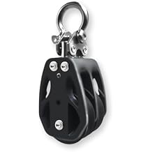 Double Sheave Fixed Head Sailing Block-Compact Marine Pulley,T316 Stainless Steel & PA6.6 Nylon Construction,Sailing Hardware