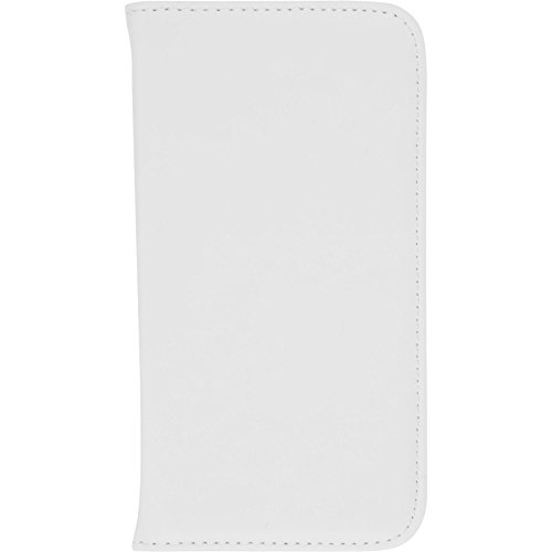 PhoneNatic Kunst-Lederhülle kompatibel mit LG K5 - Book-Hülle weiß + 2 Schutzfolien