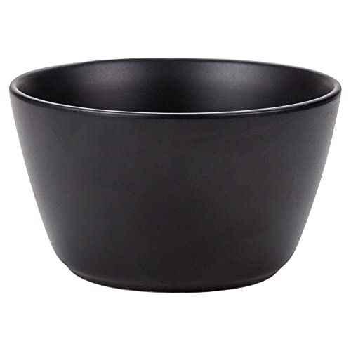 Keramikschüssel Salatschüssel Universalschüssel für Müsli Pudding Suppen schwarz aus Steinzeug 700 ml SOHO Cover